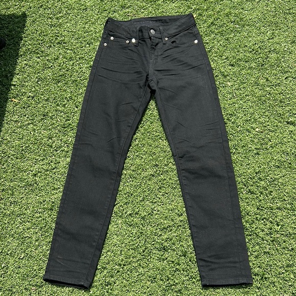 American Eagle Next Level Flex Skinny Black Jeans Size 26 X 28 - Picture 2 of 10